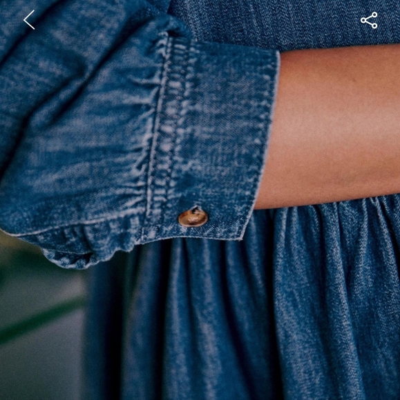 Sezane Sybelle 100% Organic Cotton  Denim Dress - Picture 4 of 6